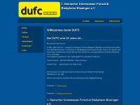 dufc.de Webseite Vorschau