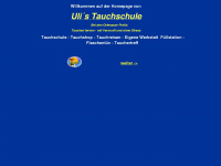 ulis-tauchschule.de Webseite Vorschau