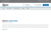 wiretec.com Webseite Vorschau