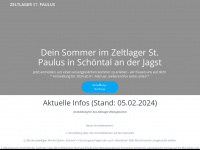 zeltlager-paulus.de Webseite Vorschau