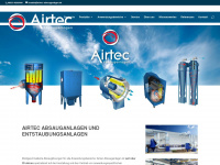 airtec-absauganlagen.de Webseite Vorschau