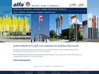 alfa-fahnen.biz Webseite Vorschau