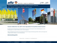 alfa-fahnen.de Webseite Vorschau