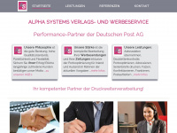 alpha-systems-werbeservice.de Webseite Vorschau