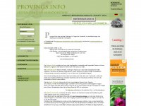 provings.info Webseite Vorschau