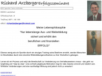arzberger-erfolgsseminare.de Webseite Vorschau