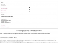 atma-antriebstechnik.de Webseite Vorschau