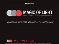 magic-of-light.de Webseite Vorschau