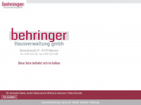 behringer-hausverwaltung.de Webseite Vorschau