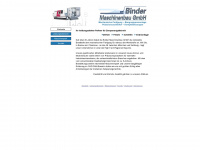 binder-maschinenbau.de Webseite Vorschau