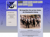 blaskapelle-arberg.de Webseite Vorschau