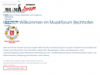 musikforumbechhofen.de Webseite Vorschau