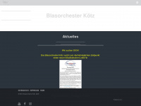 blasorchester-koetz.de Webseite Vorschau