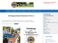 bogenschuetzen-sittenbach.de Webseite Vorschau