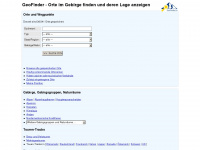 geofinder.ch Webseite Vorschau