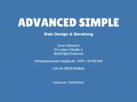 advanced-simple.de Webseite Vorschau