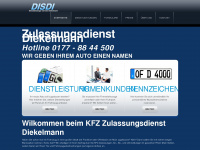 kfz-zulassungsdienst.biz Webseite Vorschau