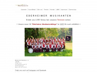 musikverein-ederheim.de Webseite Vorschau