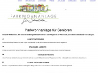 parkwohnanlage.de Webseite Vorschau