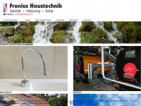 fronius-haustechnik.de Webseite Vorschau