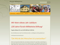 fuerstin-wilhelmine-stiftung.de Webseite Vorschau