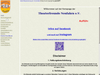 theaterfreunde-neufahrn.de Webseite Vorschau