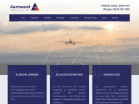 flugschule-aerowest.de Webseite Vorschau