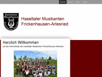 haseltaler-musikanten.de Webseite Vorschau