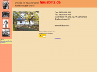 hausblitz.de Webseite Vorschau