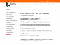 hausverwaltung-kribitzneck.de Webseite Vorschau