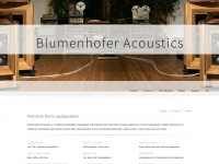 blumenhofer-acoustics.com Webseite Vorschau