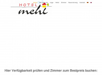 hotel-mehl.de Webseite Vorschau