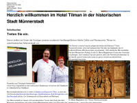 hotel-tilman.de Webseite Vorschau