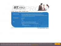 bt-pro.de Webseite Vorschau