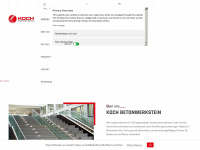 koch-betonwerkstein.de Webseite Vorschau