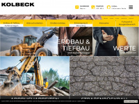 kolbeck-erdbau.de Webseite Vorschau