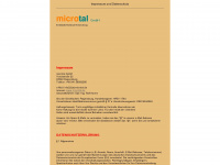 microtal.de Webseite Vorschau
