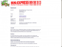 mini-express.de Webseite Vorschau