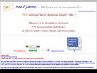 msc-systems.de Webseite Vorschau