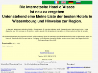hotel-alsace.de Webseite Vorschau