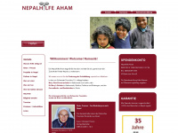 nepalhilfe-aham.de Webseite Vorschau