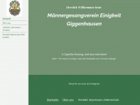 mgv-einigkeit-giggenhausen.de Webseite Vorschau
