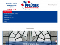 pflueger-baustoffe.de Webseite Vorschau
