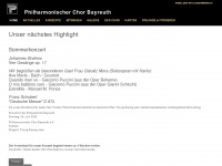 philharmonischer-chor-bayreuth.de Webseite Vorschau