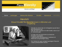 piano-klovsky.de Webseite Vorschau