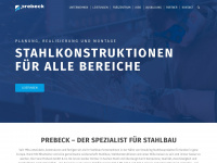 prebeck-stahlbau.de Webseite Vorschau