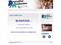 pressather-musikanten.de Webseite Vorschau