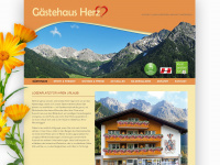 gaestehaus-herz.at Webseite Vorschau