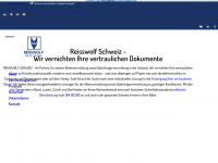 reisswolf.ch Webseite Vorschau