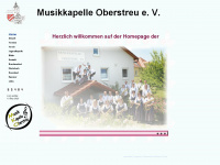 musikkapelle-oberstreu.de Webseite Vorschau